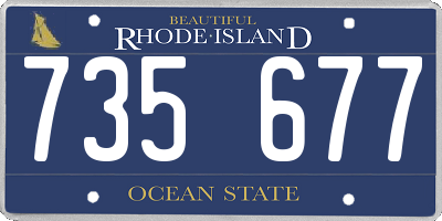 RI license plate 735677