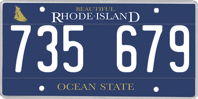 RI license plate 735679