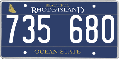 RI license plate 735680