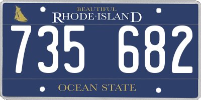 RI license plate 735682