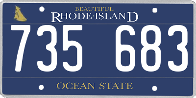 RI license plate 735683