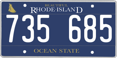 RI license plate 735685
