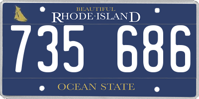 RI license plate 735686
