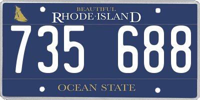 RI license plate 735688