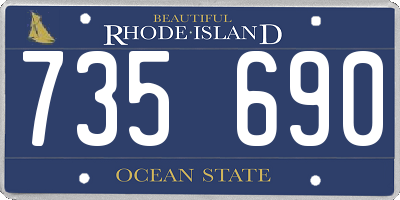 RI license plate 735690