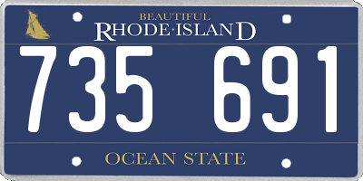 RI license plate 735691