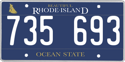 RI license plate 735693