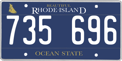 RI license plate 735696