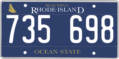 RI license plate 735698