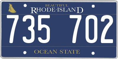RI license plate 735702