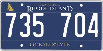 RI license plate 735704