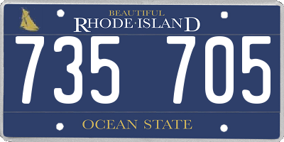 RI license plate 735705