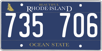 RI license plate 735706