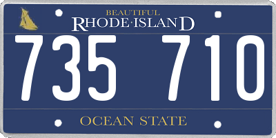 RI license plate 735710