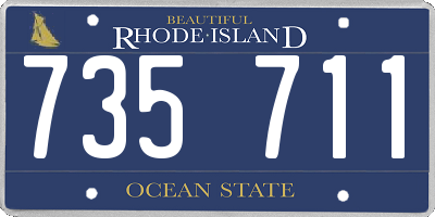 RI license plate 735711