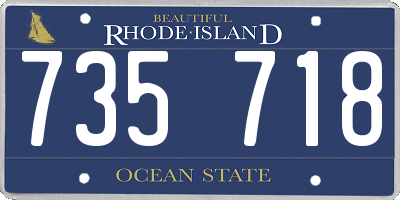RI license plate 735718