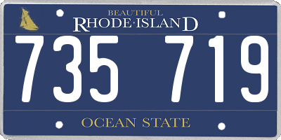 RI license plate 735719