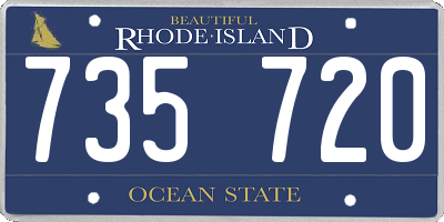RI license plate 735720