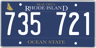 RI license plate 735721