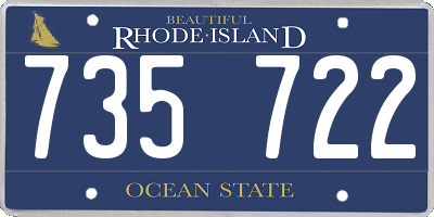 RI license plate 735722