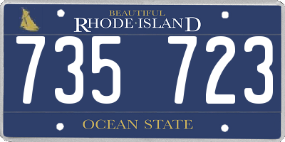 RI license plate 735723