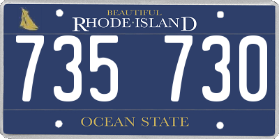 RI license plate 735730