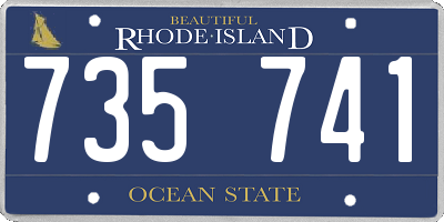 RI license plate 735741