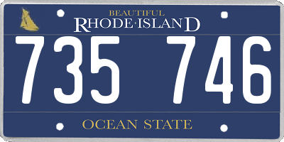 RI license plate 735746