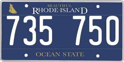 RI license plate 735750