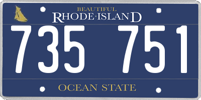 RI license plate 735751