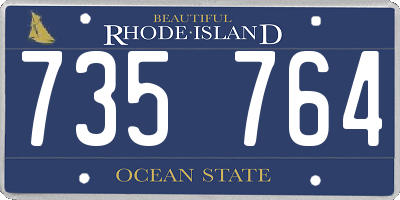RI license plate 735764