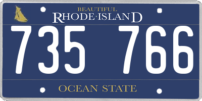 RI license plate 735766