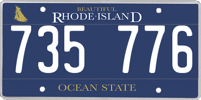 RI license plate 735776