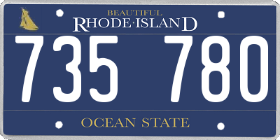 RI license plate 735780