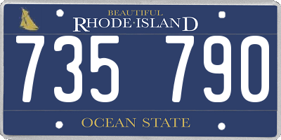 RI license plate 735790