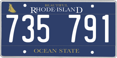 RI license plate 735791