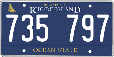 RI license plate 735797