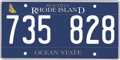 RI license plate 735828
