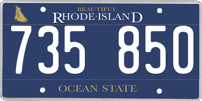 RI license plate 735850