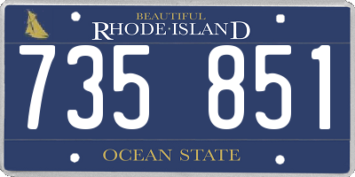 RI license plate 735851