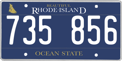 RI license plate 735856