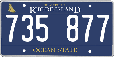 RI license plate 735877