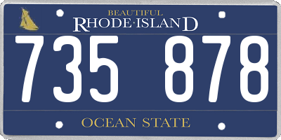 RI license plate 735878