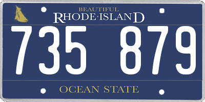 RI license plate 735879