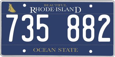 RI license plate 735882