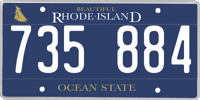 RI license plate 735884