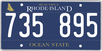 RI license plate 735895