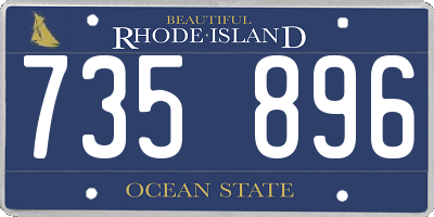 RI license plate 735896