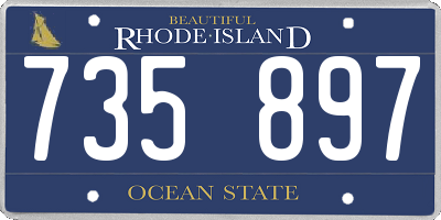 RI license plate 735897