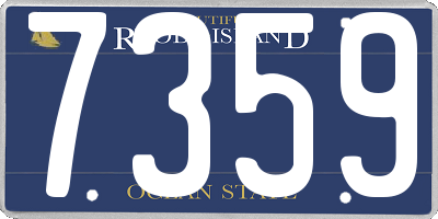 RI license plate 7359
